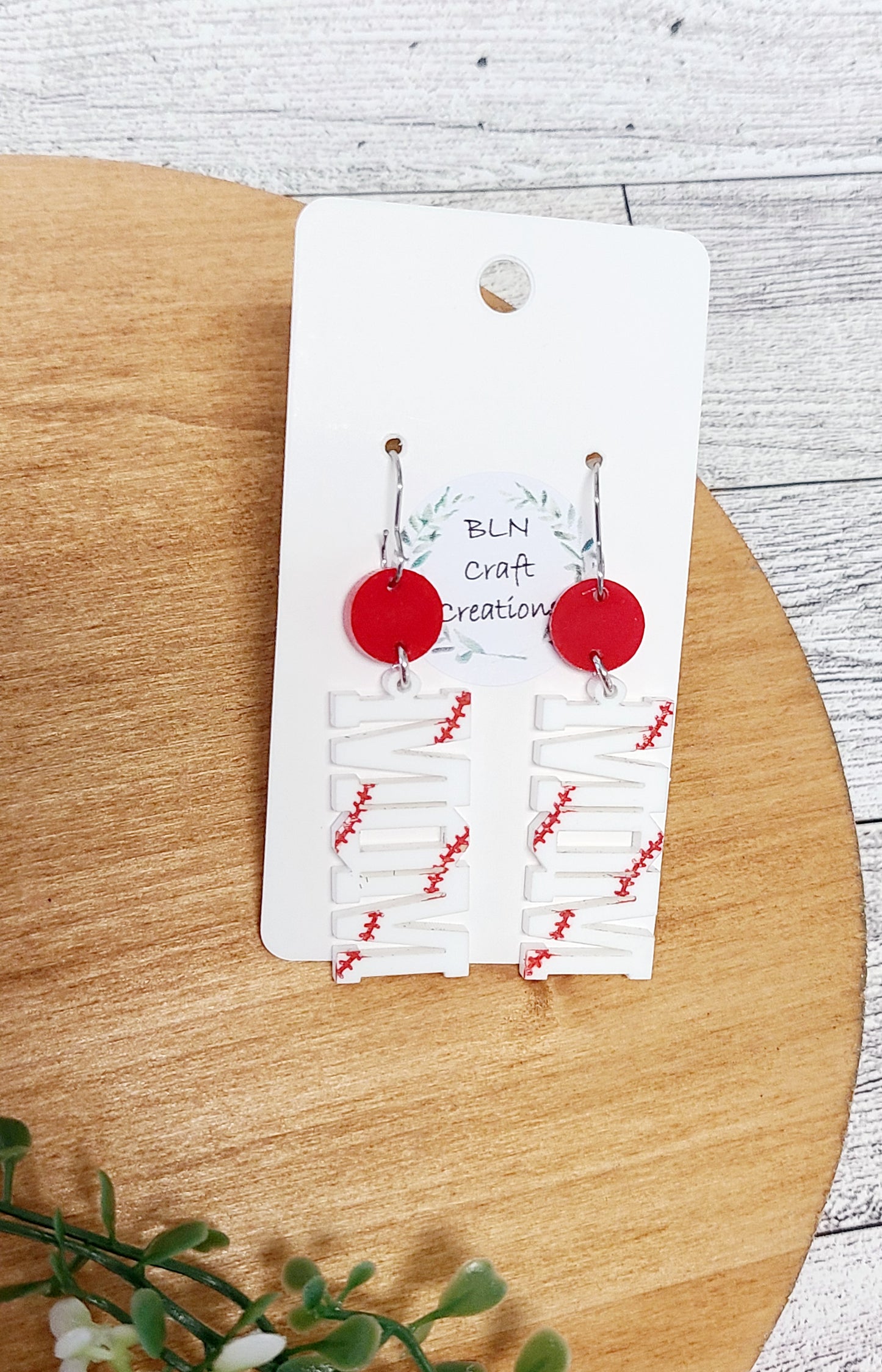 Baseball earrings