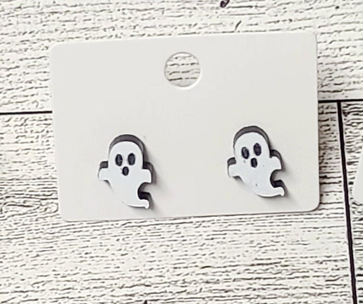 Ghost stud earrings