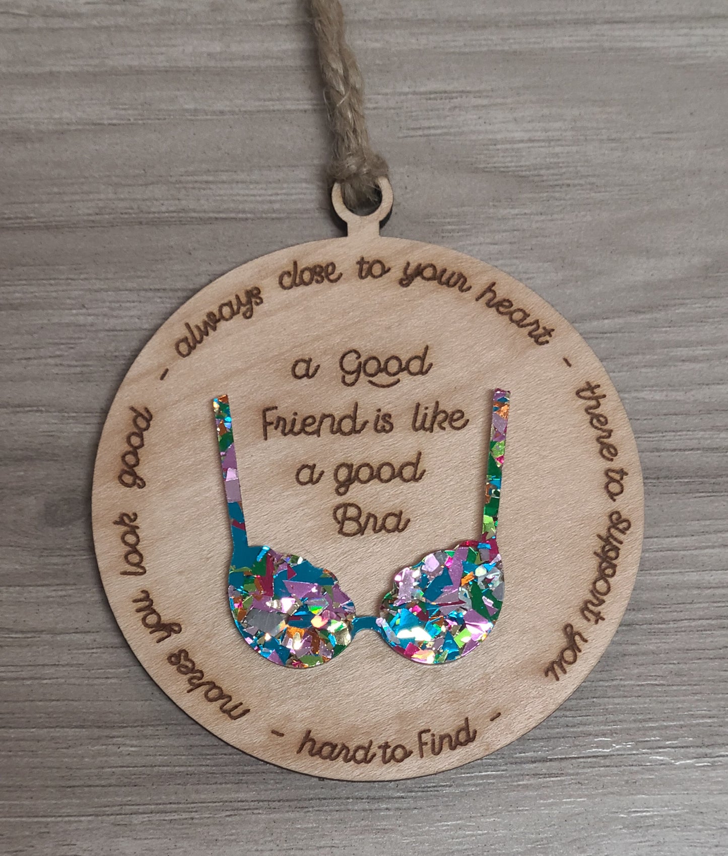 Good friend like a good bra ornament