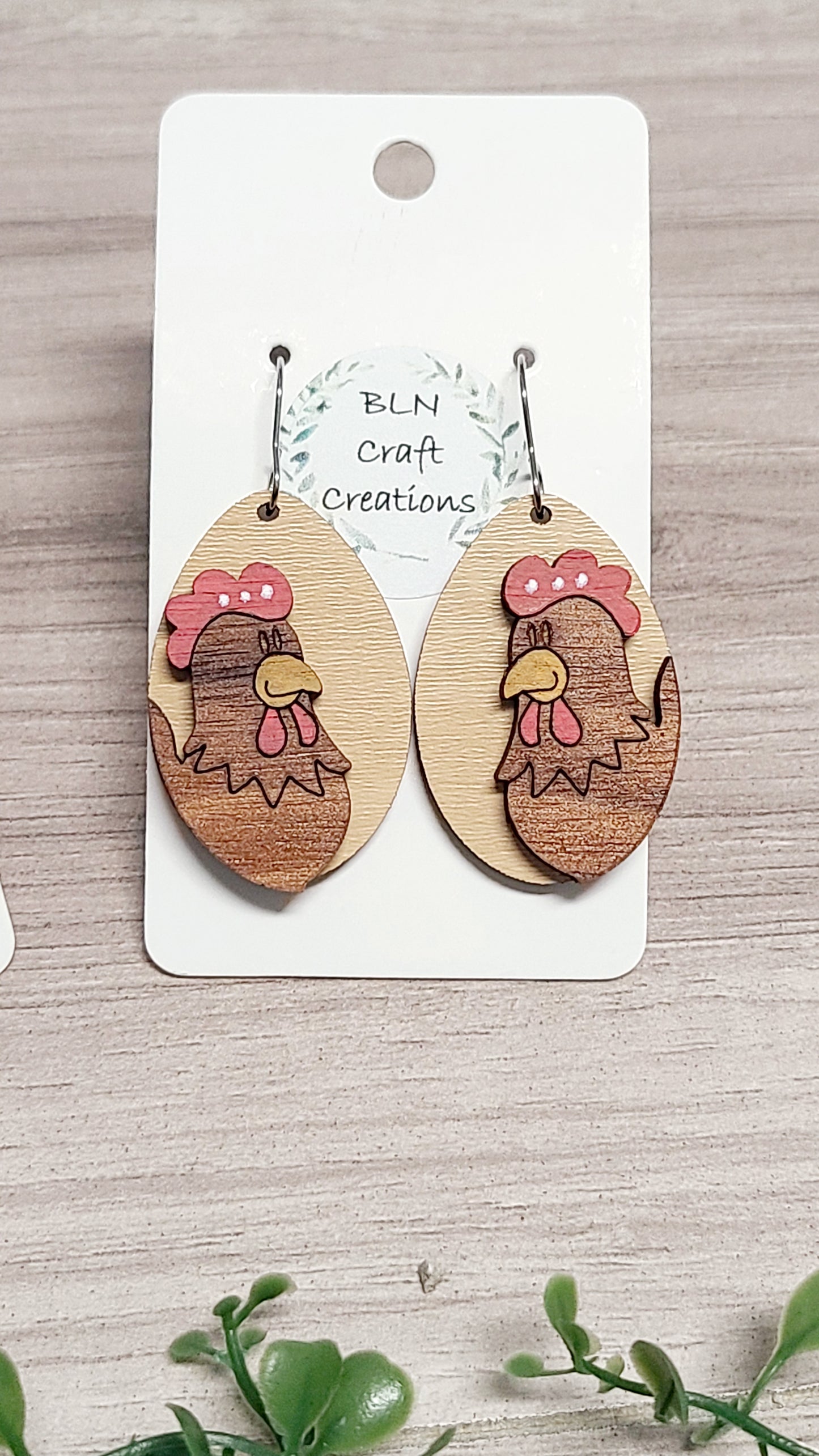 Chicken earrings