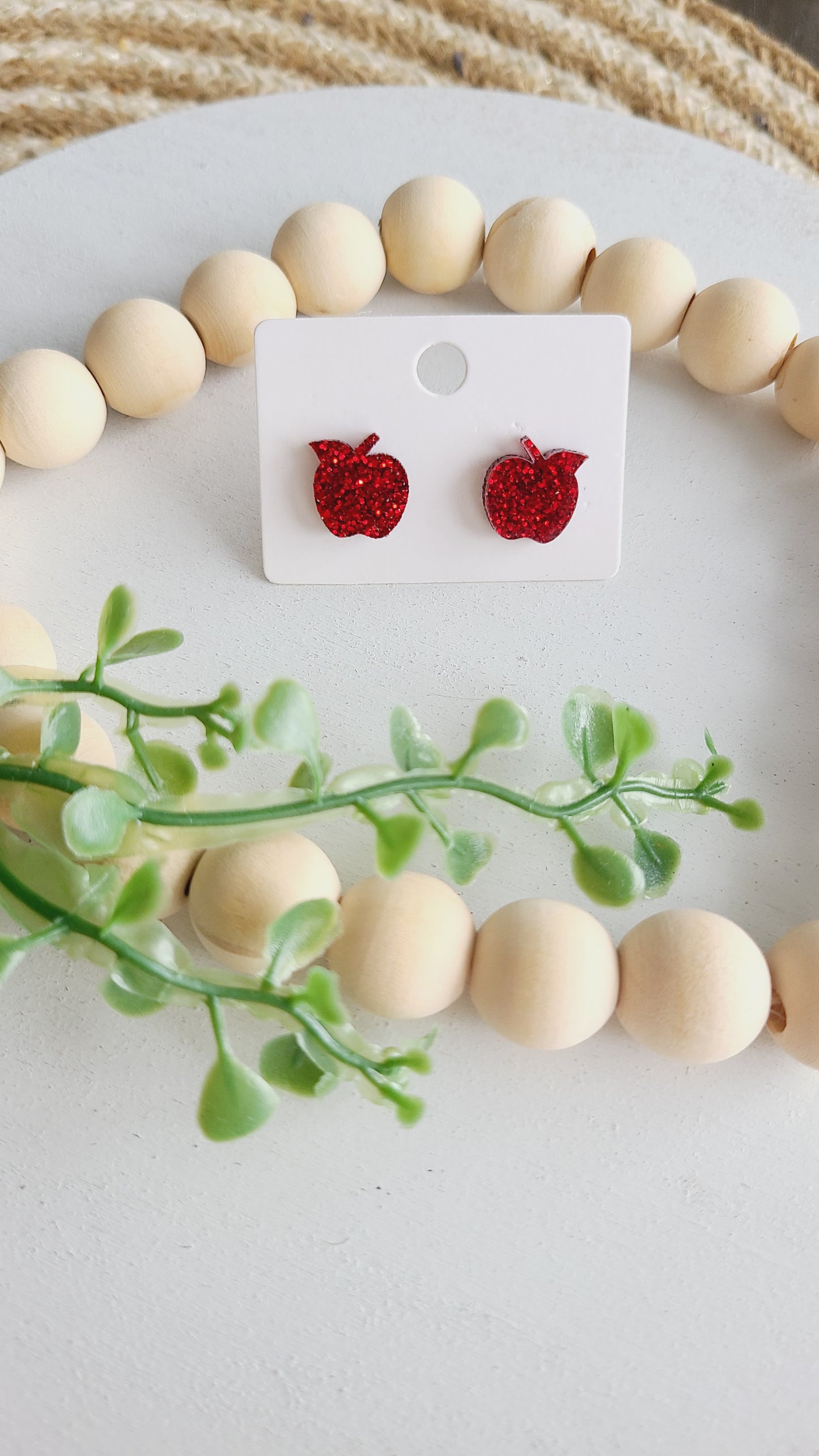 Apple stud earrings