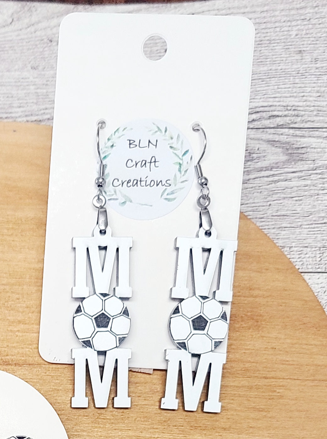 Soccer ball earrings