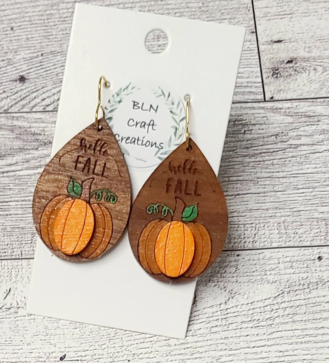 Hello Fall pumpkin earrings