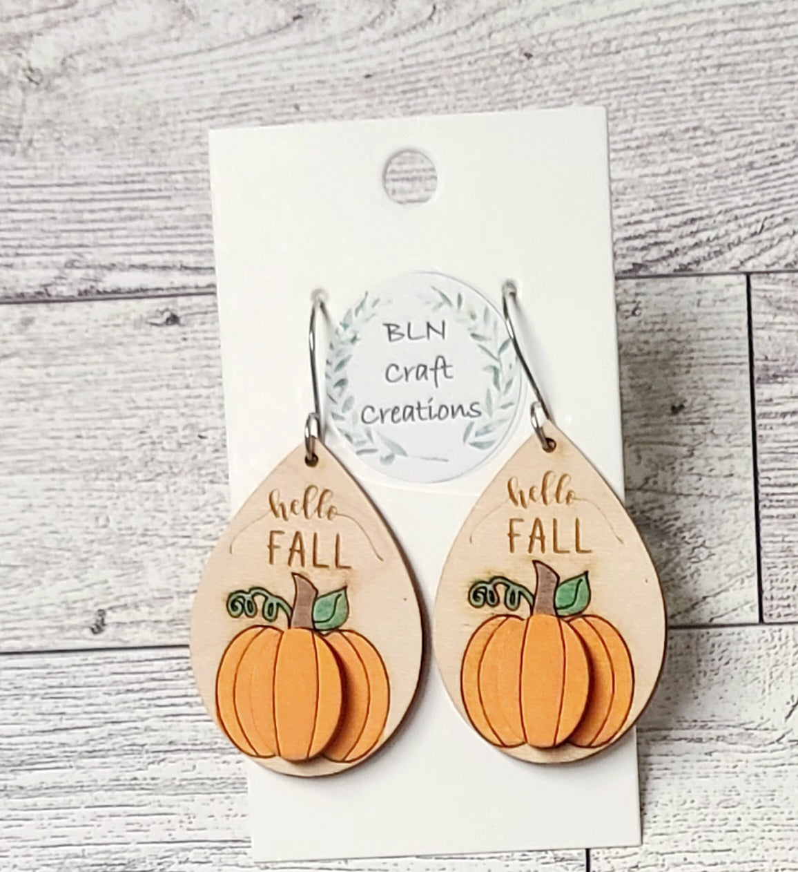 Hello Fall pumpkin earrings