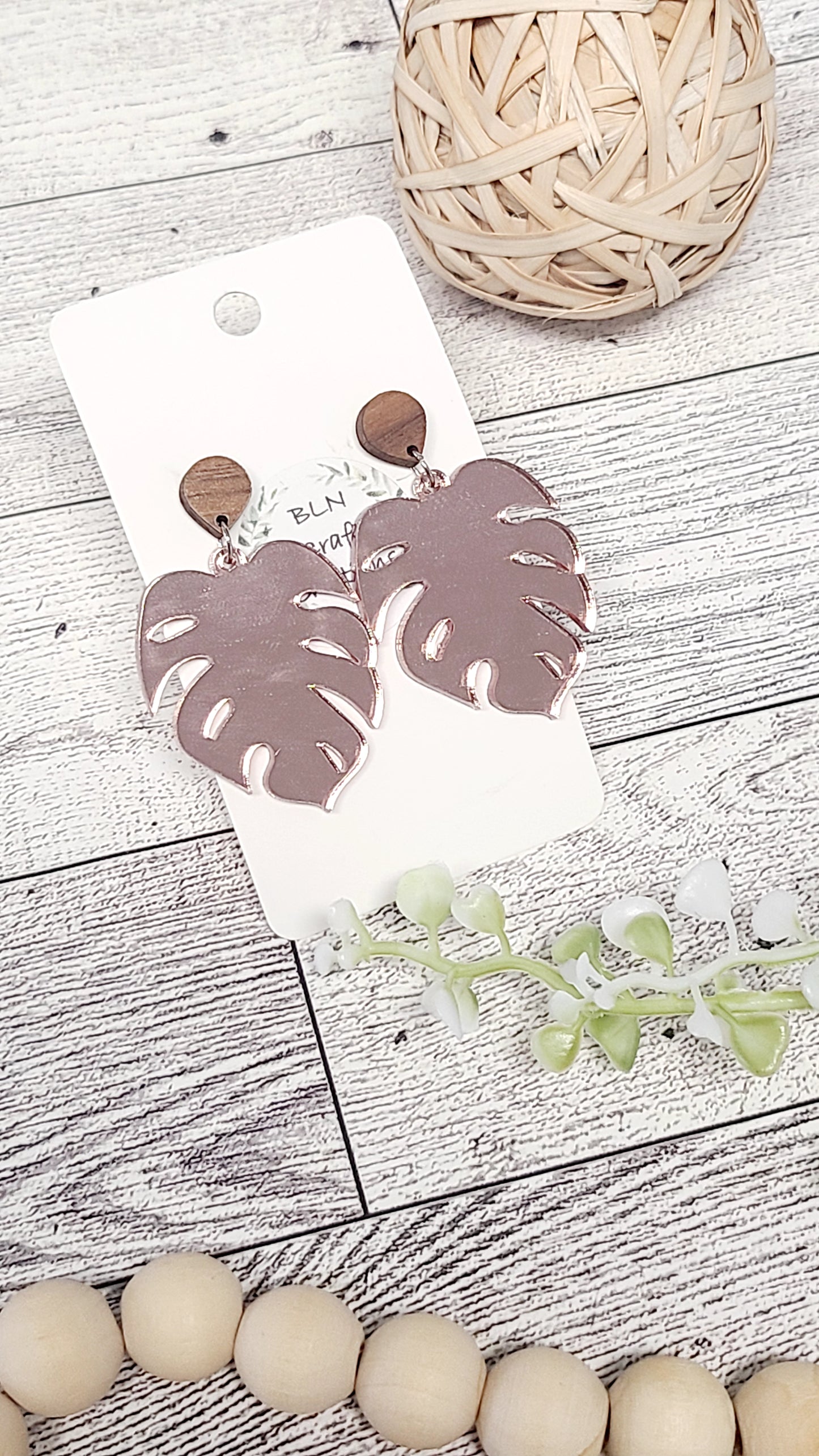 Monstera Leaf earrings