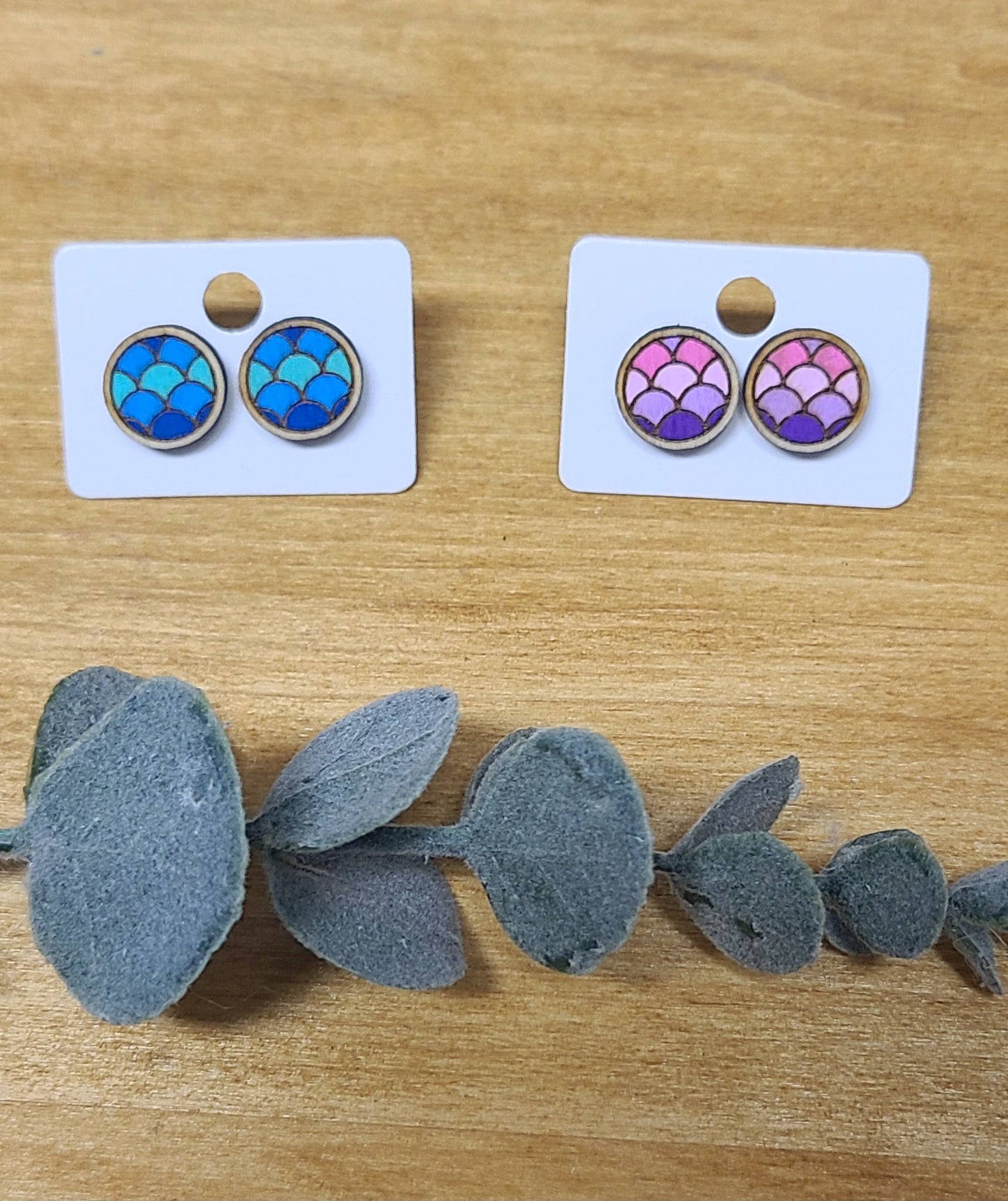 Mermaid stud earrings