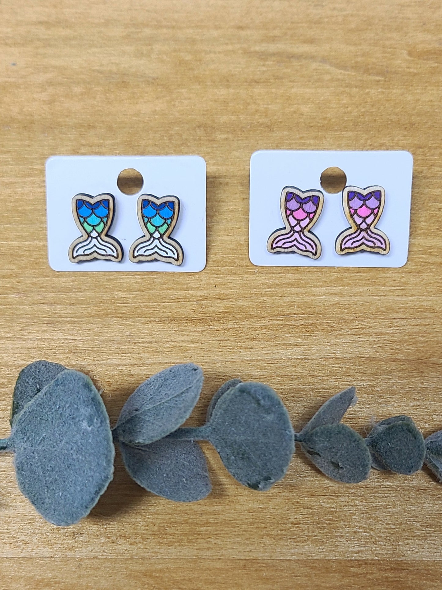 Mermaid stud earrings