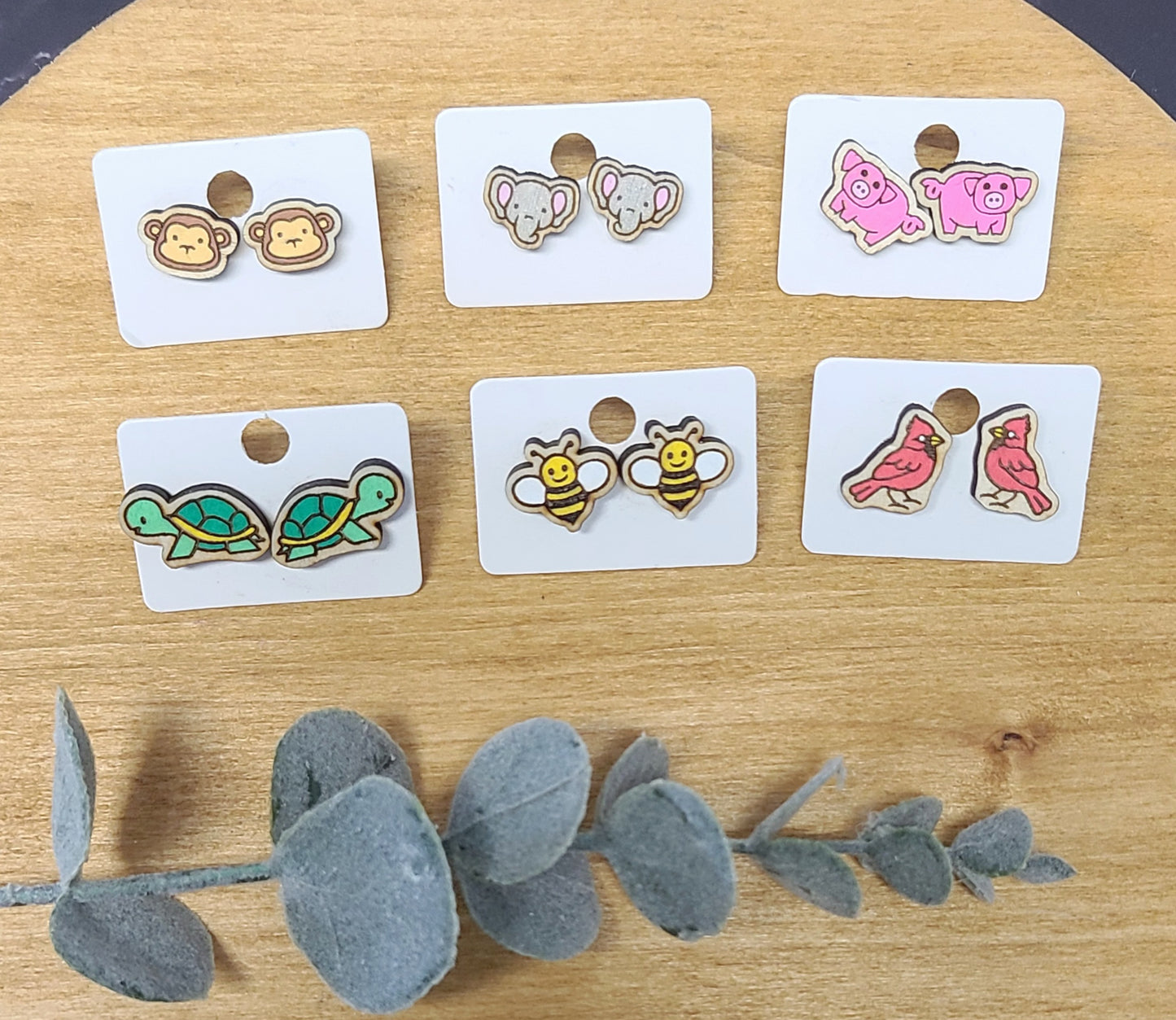 Animal stud earrings