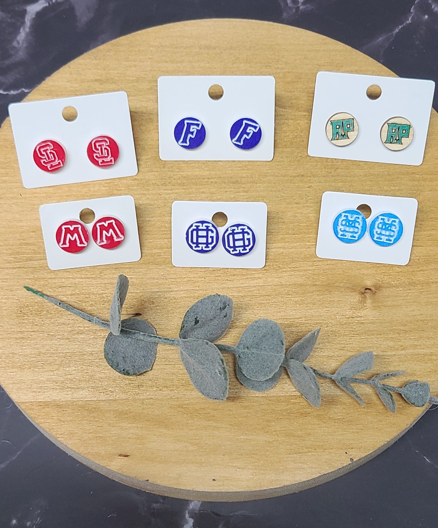 School stud earrings