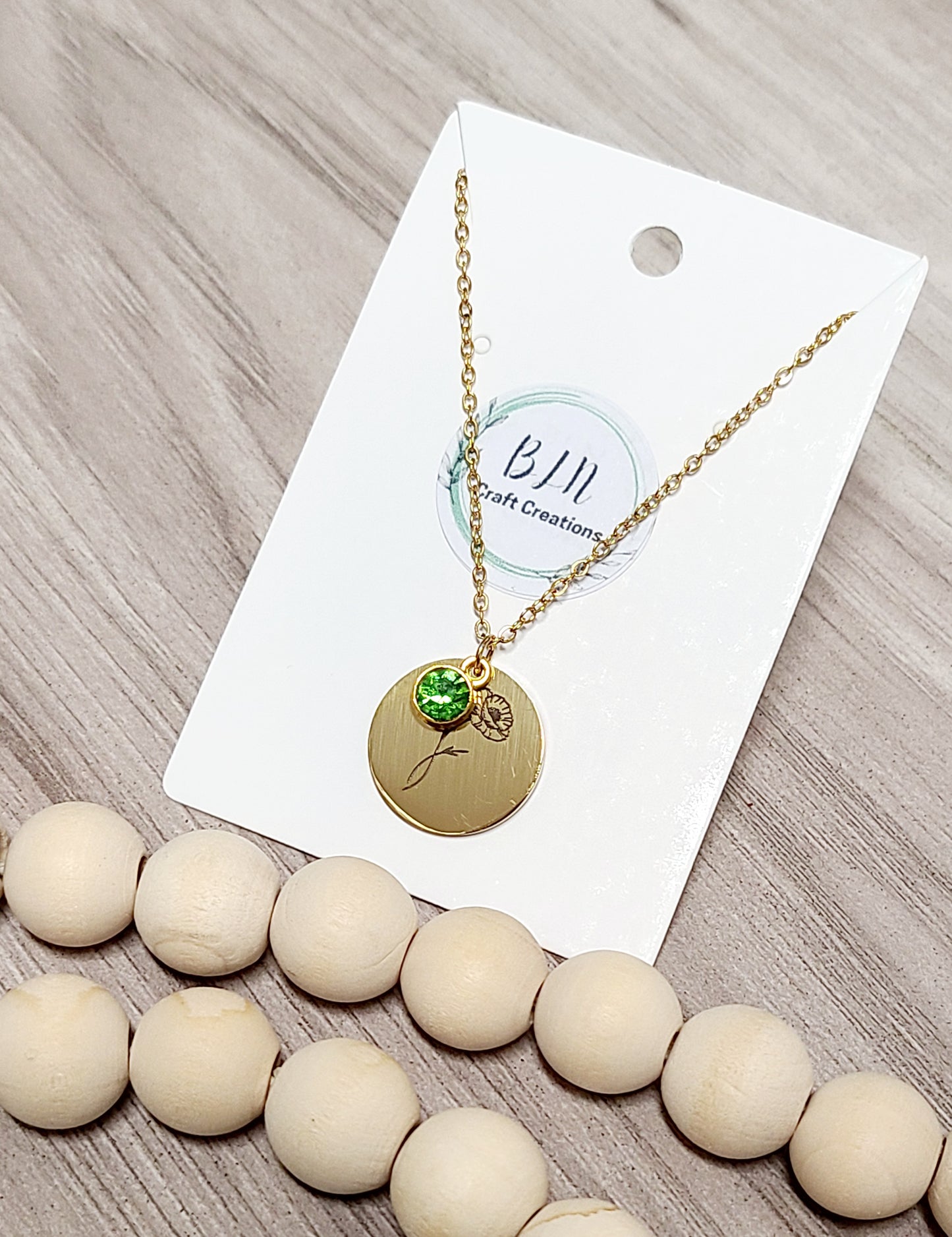 Birth flower necklace