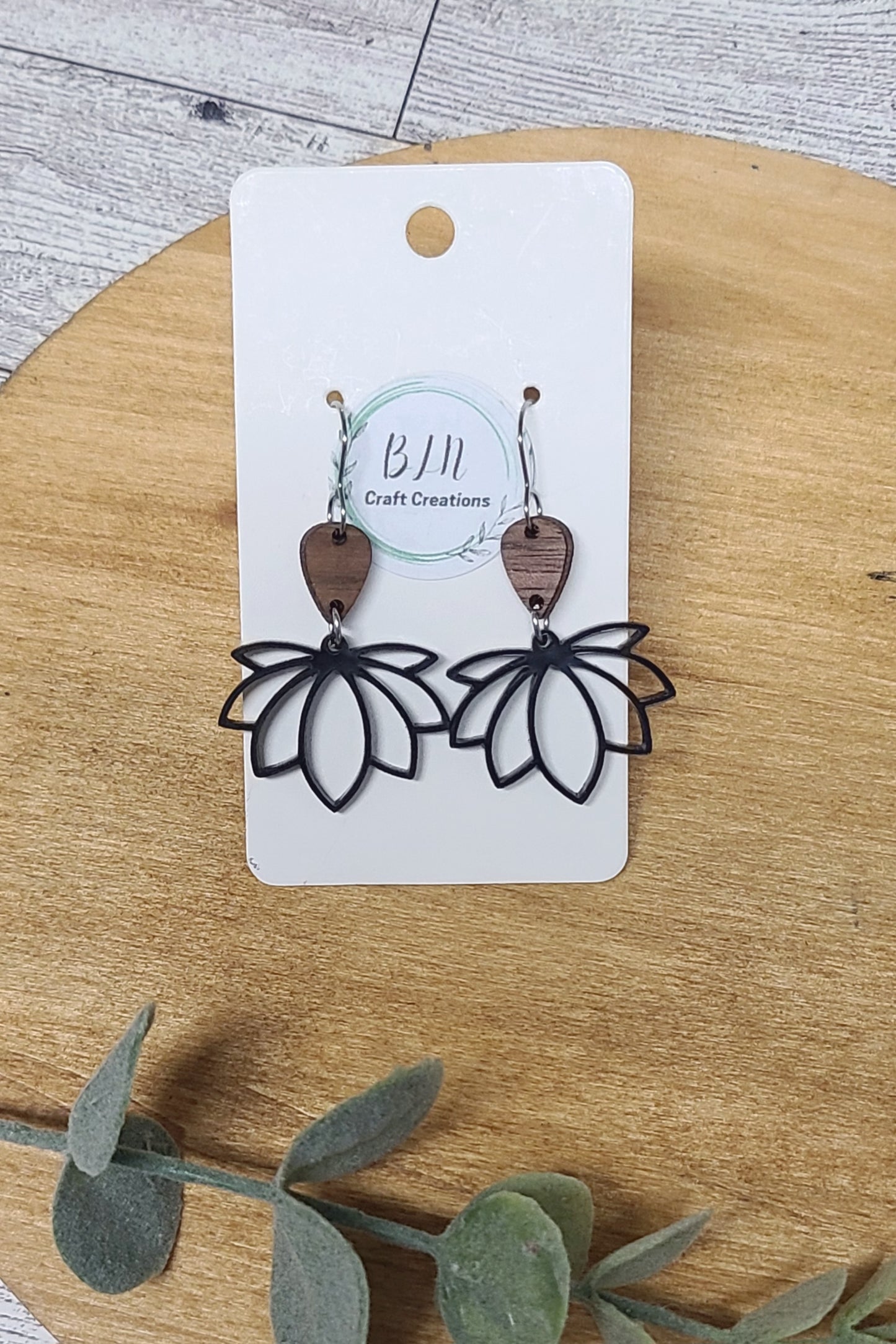 Lotus flower earrings