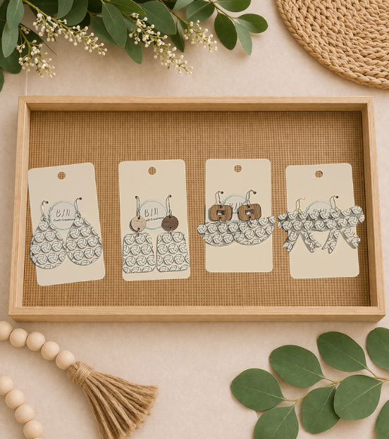 Volleyball acrylic earrings