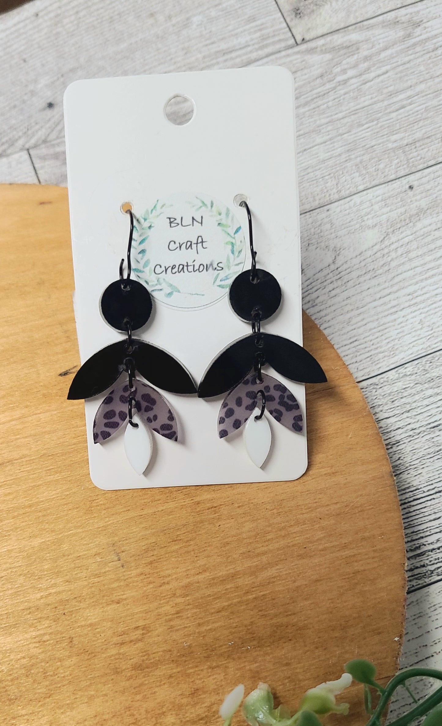 Geometric Leaf earrings