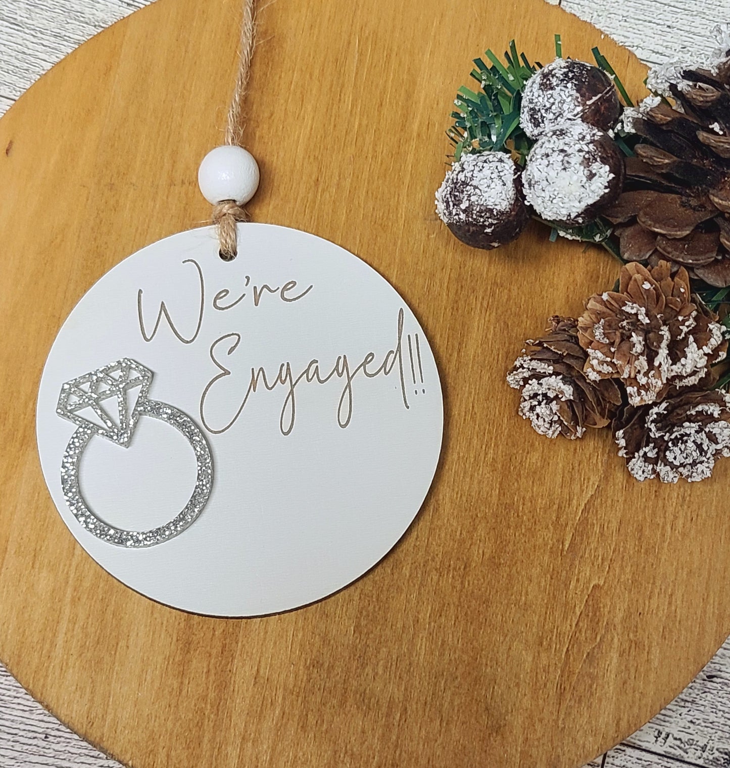 We're engaged ornament