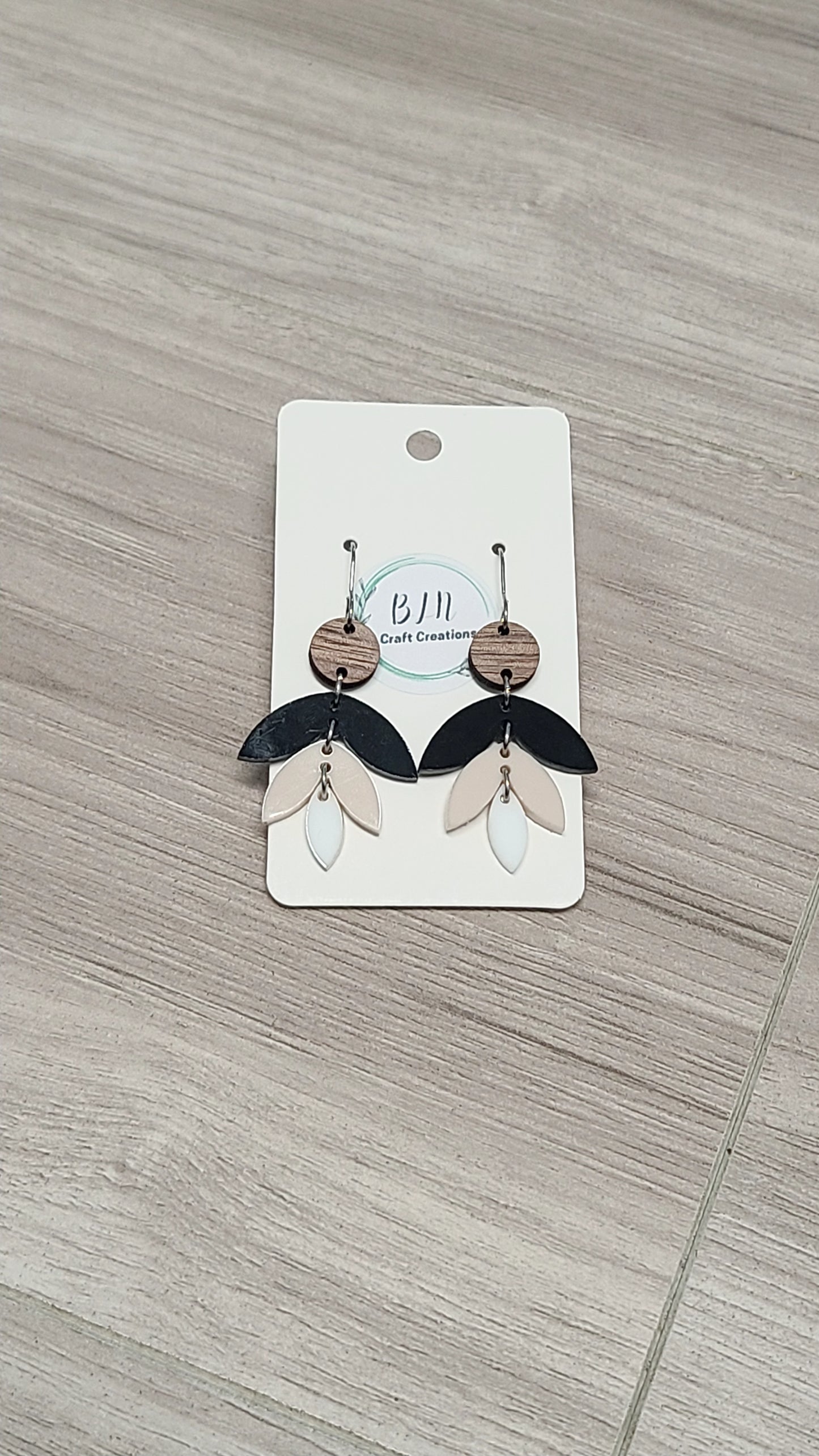 Geometric Leaf earrings