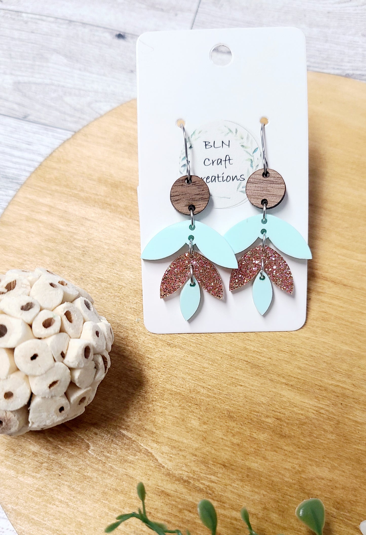 Geometric Leaf earrings