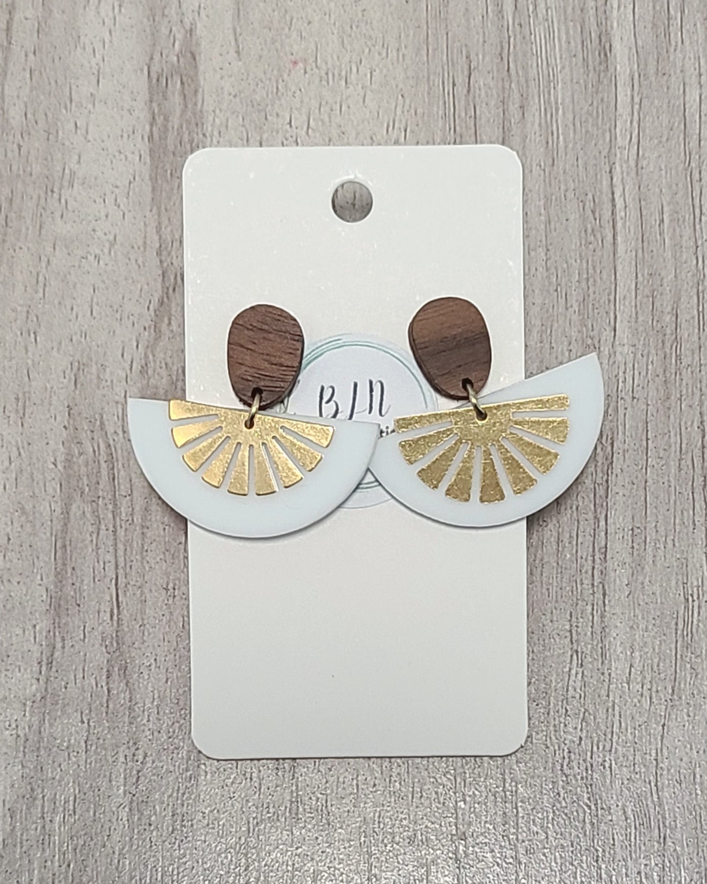 Boho fan drop earrings