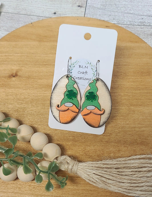 St. Patrick's gnome earrings