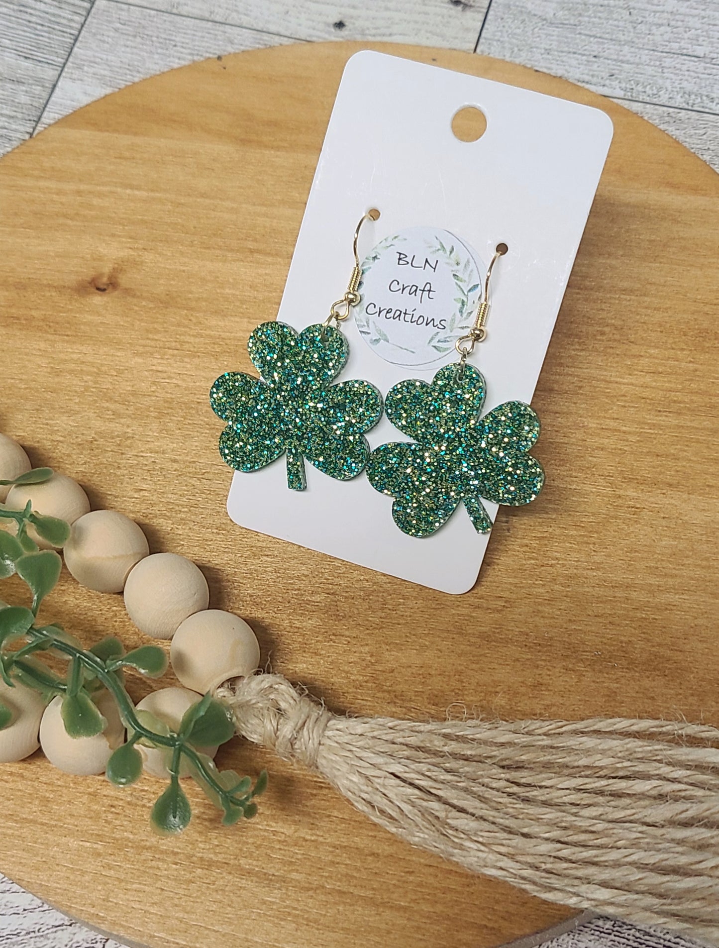 Clover acrylic earrings