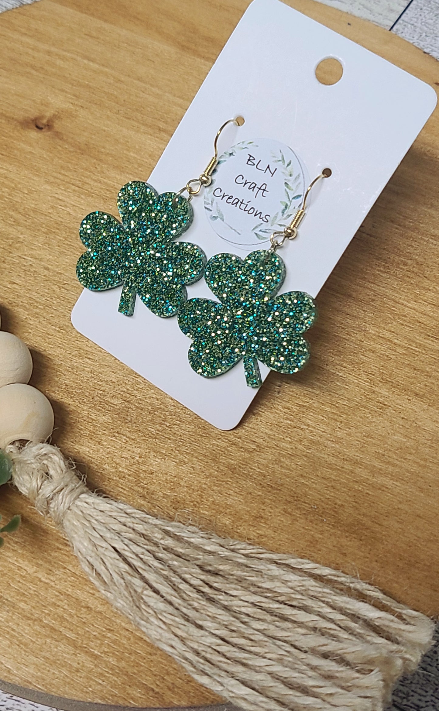 Clover acrylic earrings