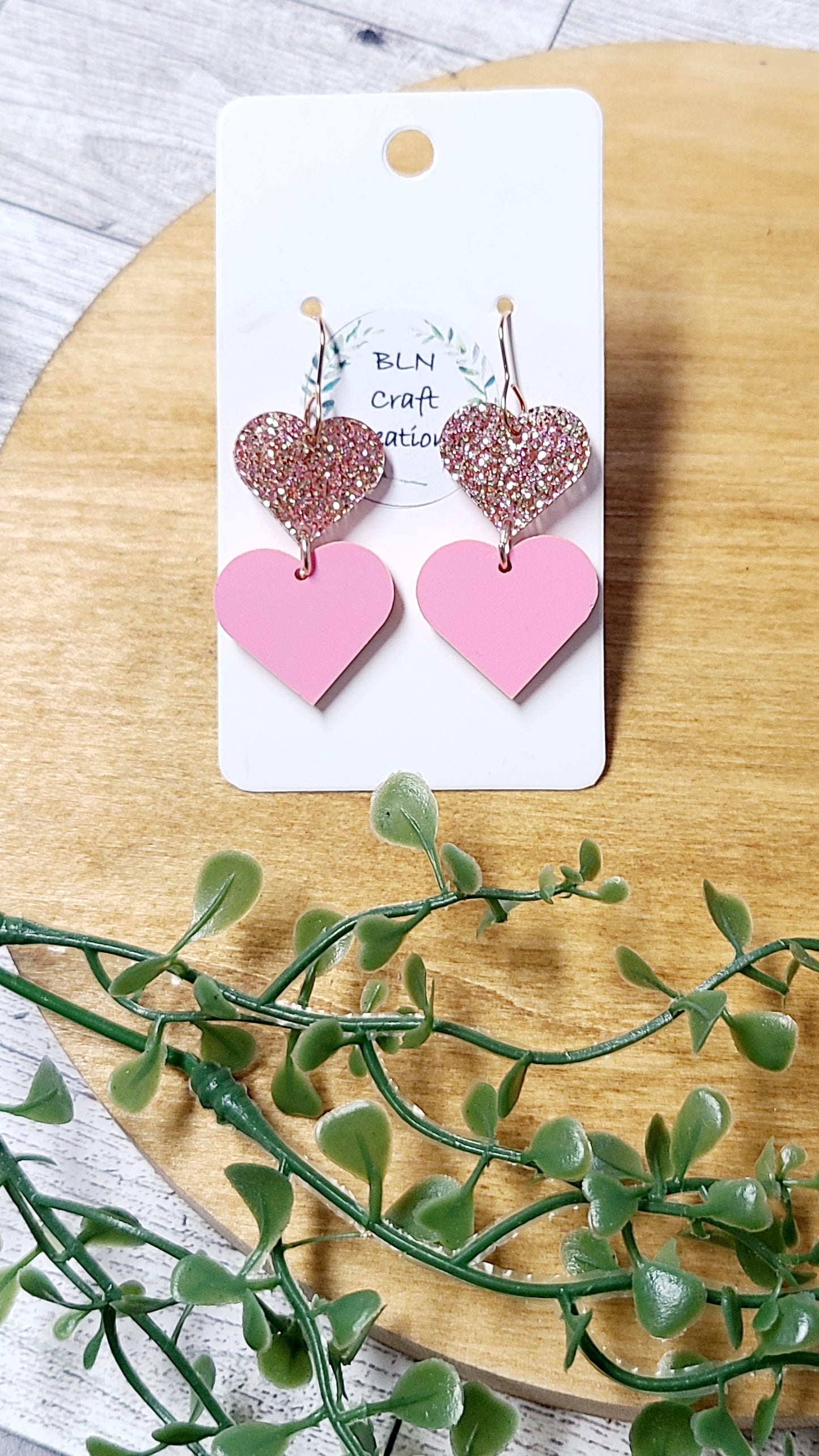 Stacked hearts earrings