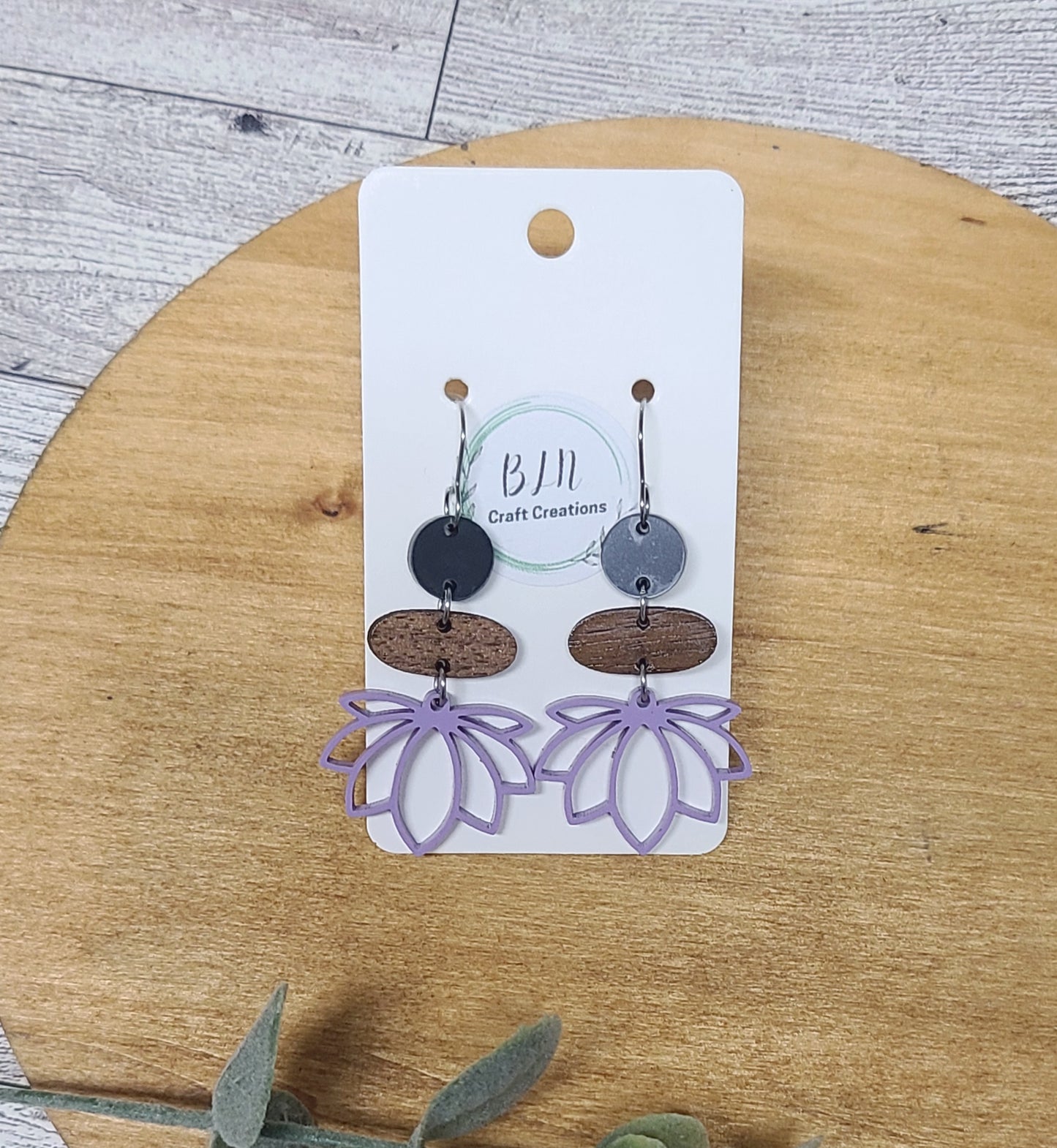 Lotus flower earrings