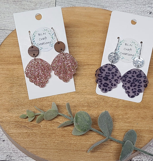 Scalloped shell earrings