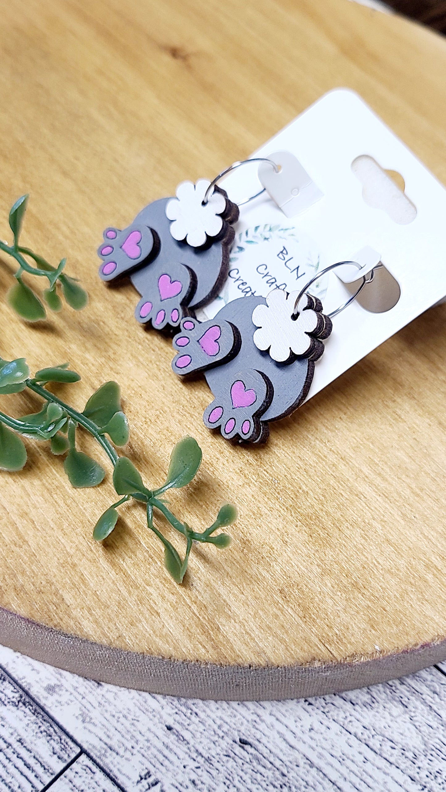 Bunny butt earrings