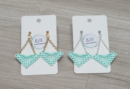 Lace & Chain dangle earrings