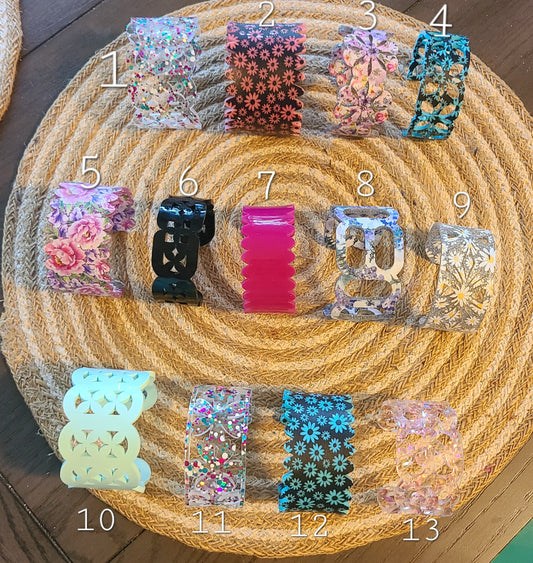 Christmas in July acrylic bracelets