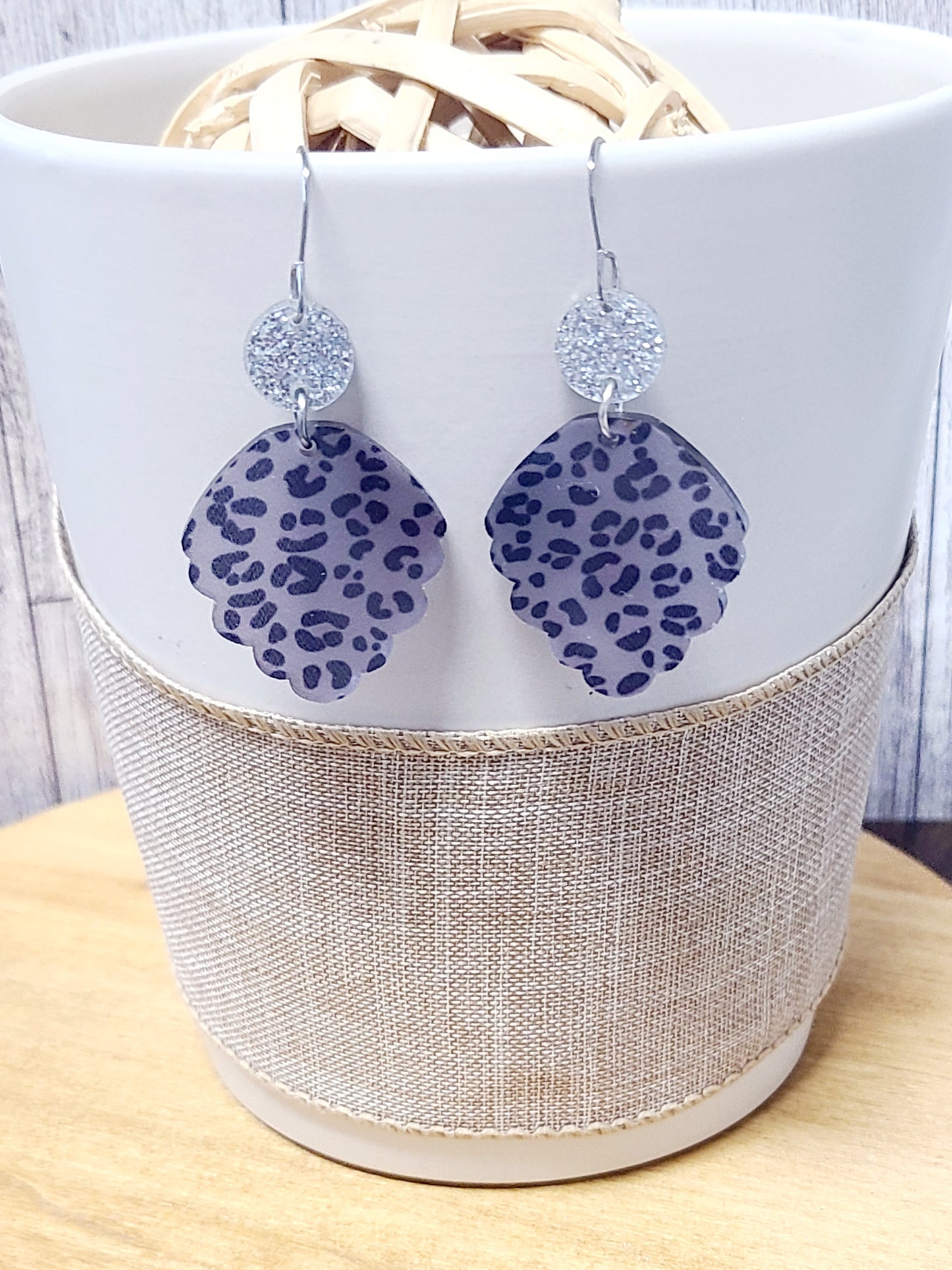 Scalloped shell earrings