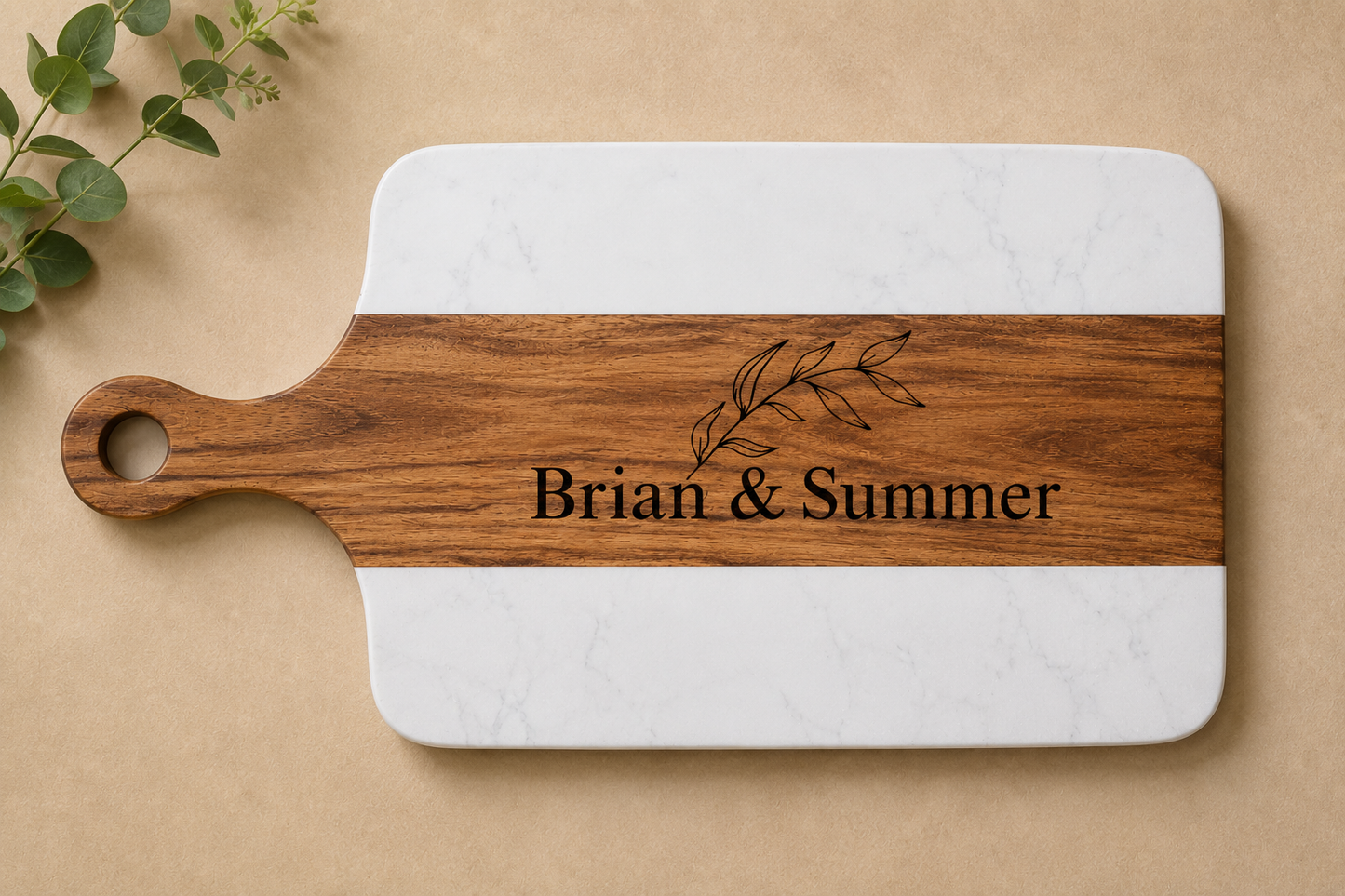 Marble & Wood Coaster & Cutting Board