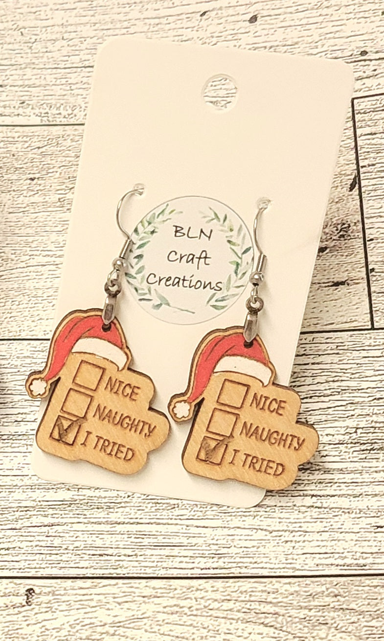 Santa earrings