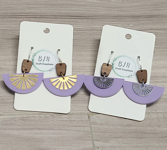 Boho fan drop earrings