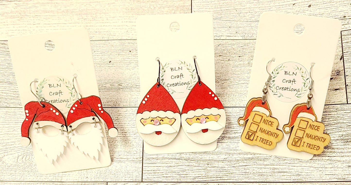 Santa earrings
