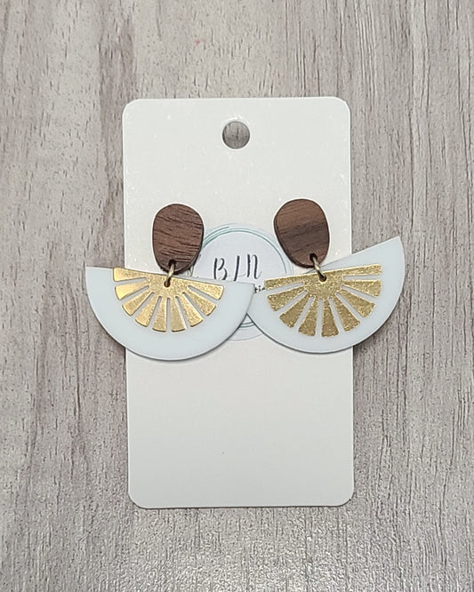 Boho fan drop earrings
