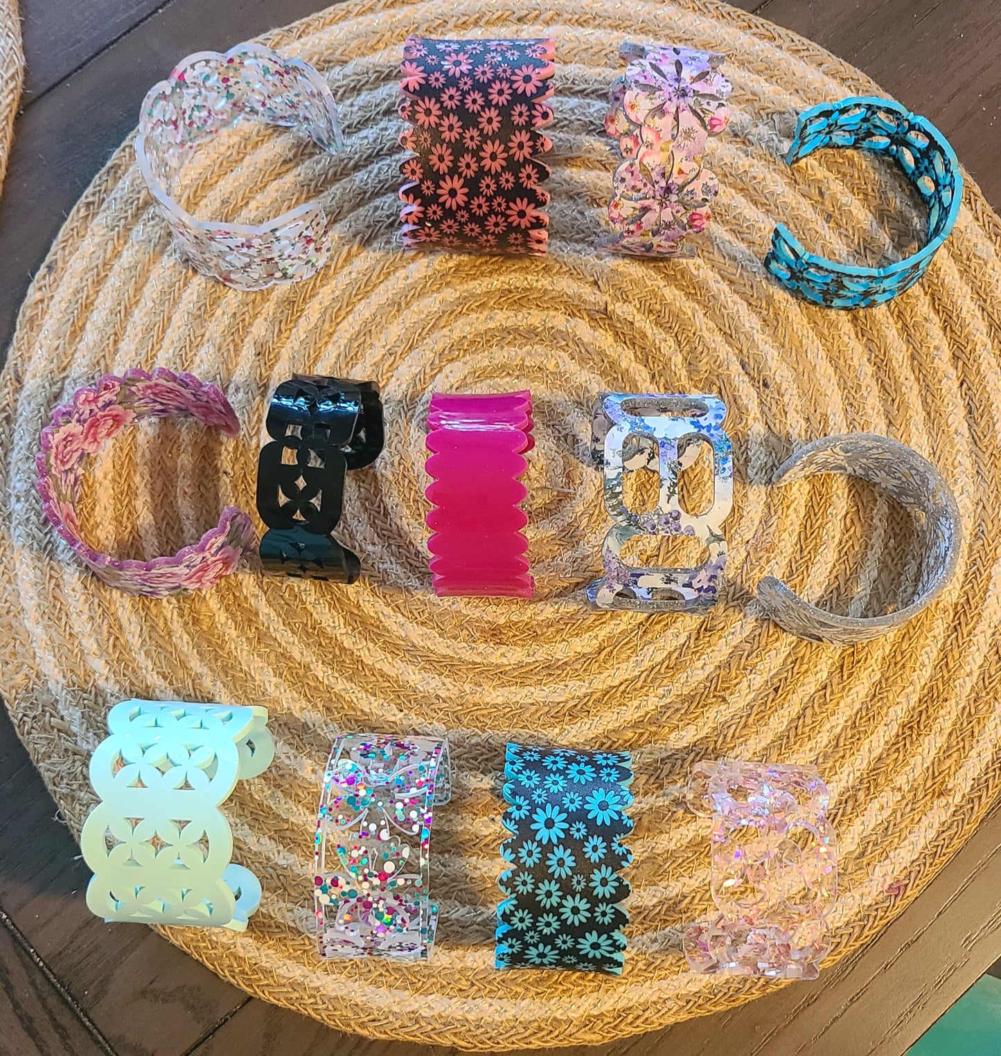 Christmas in July acrylic bracelets