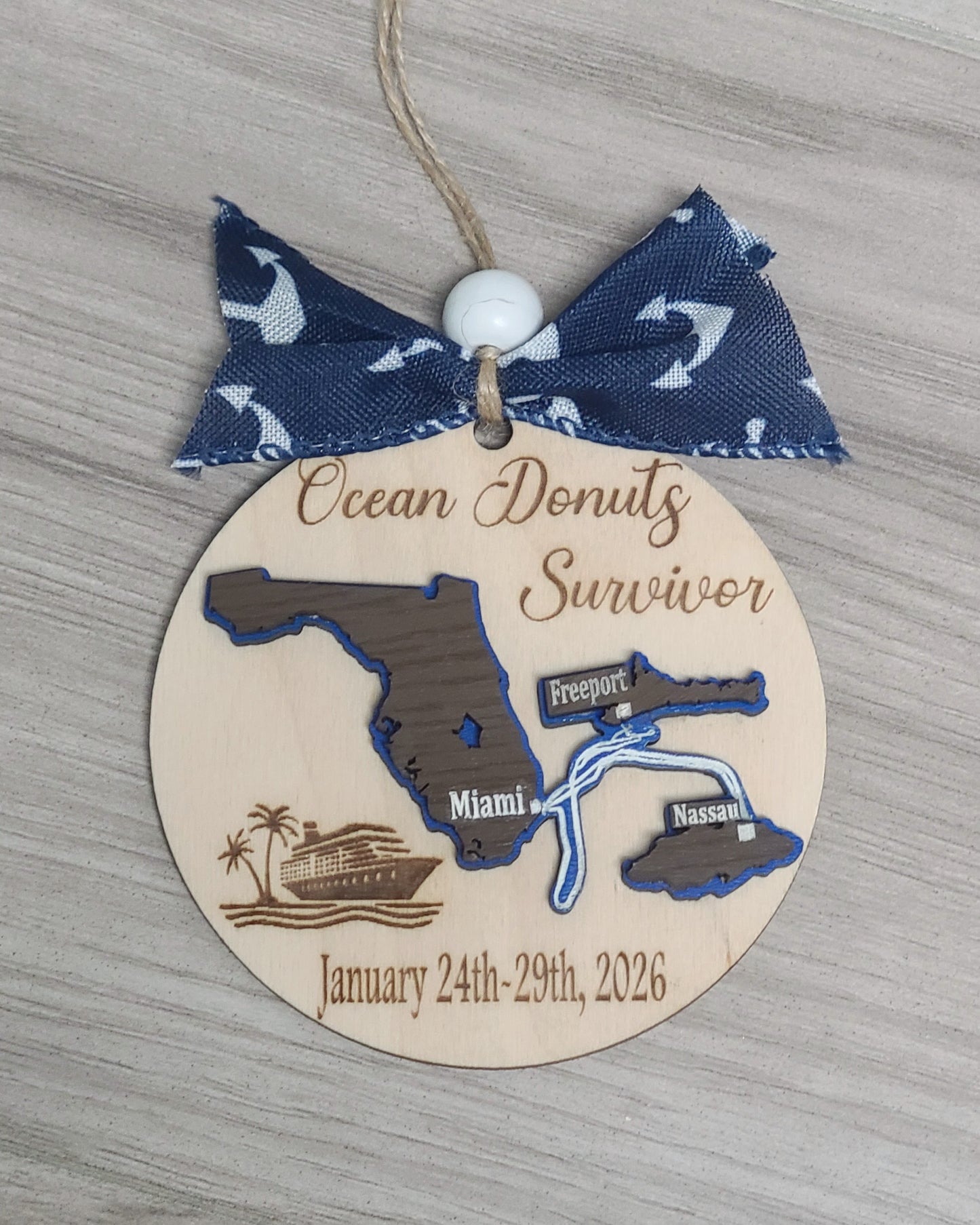 Ocean Donut Survivor ornament
